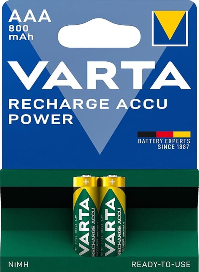 VARTA Rechargeable Accu 2 AAA 800mAh R2U